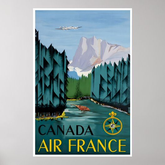 Antieke Canadese kunst reisposter Canadese print (Voorkant)