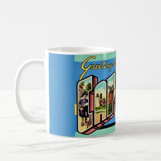 Antieke Cape Cod koffiemok (Links)