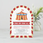 Antieke Carnaval Circus Baby Shower Kaart (Staand voorkant)