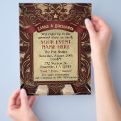 Antieke Carnaval Circus Elegante Evenement Flyer (Hand)