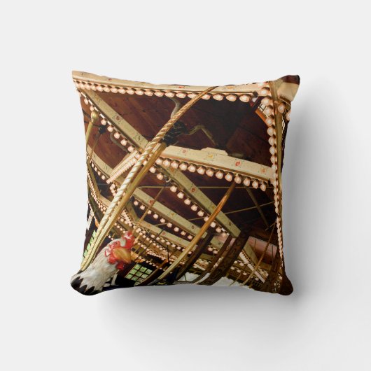 Antieke Carrousel Haan Kussen (Voorkant)