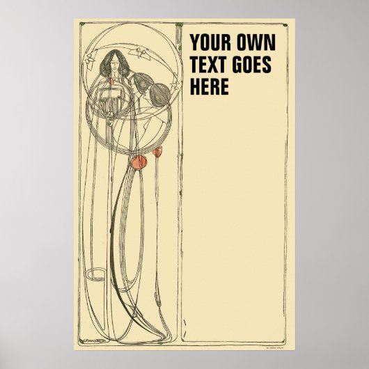 Antieke Charles Rennie Mackintosh sjabloon Poster (Voorkant)