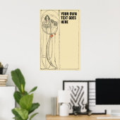 Antieke Charles Rennie Mackintosh sjabloon Poster (Thuiskantoor)