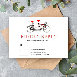 Antieke charmante tandemfiets RSVP Kaartje
