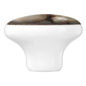 Antieke cherub deurknoppen keramische knop (Zijkant)