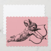 Antieke Cherubijn Cupido Liefde Kaart (Voorkant / Achterkant)