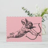 Antieke Cherubijn Cupido Liefde Kaart (Staand voorkant)