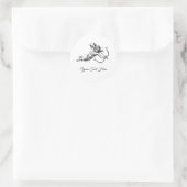 Antieke Cherubijn Cupido Liefde Sticker Label (Tas)