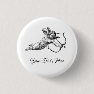 Antieke Cherubijn Cupido Liefde Sticker Label Ronde Button 3,2 Cm