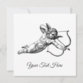 Antieke Cherubijn Cupido Liefde Sticker Label Save The Date
