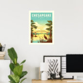 Antieke Chesapeake Virginia Poster (Thuiskantoor)
