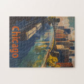 Antieke Chicago-reisposter Legpuzzel (Horizontaal)