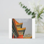 Antieke Chinese architectuur Confucius Quote Gift Briefkaart (Staand voorkant)