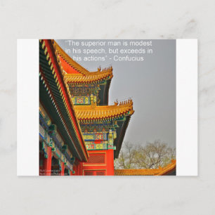 Antieke Chinese architectuur Confucius Quote Gift Briefkaart
