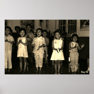 Antieke Chinese Changsha kinderopvang Poster