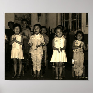 Antieke Chinese Changsha kinderopvang Poster