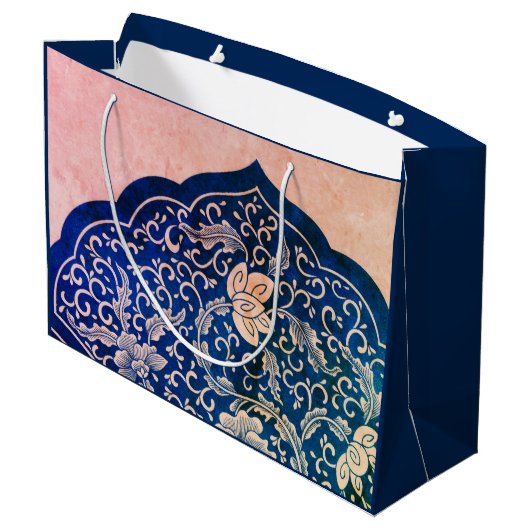 ANTIEKE CHINESE PATROON AANGEPASTE GESCHENKTAS GROOT CADEAUZAKJE (Achterkant Gekanteld)