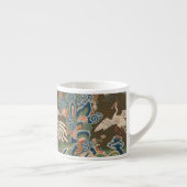 Antieke Chinese witte vogel zijde borduurwerk afdr Espresso Kop (Rechts)