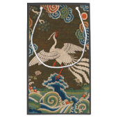 Antieke Chinese witte vogel zijde borduurwerk afdr Klein Cadeauzakje (Achterkant)
