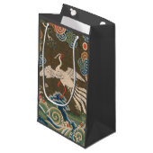 Antieke Chinese witte vogel zijde borduurwerk afdr Klein Cadeauzakje (Voorkant Gekanteld)