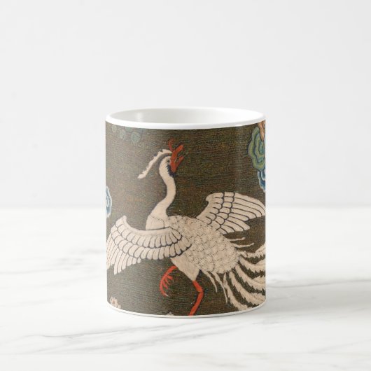 Antieke Chinese witte vogel zijde borduurwerk afdr Koffiemok (Center)
