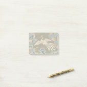 Antieke Chinese witte vogel zijde borduurwerk afdr Post-it® Notes (Op bureau)