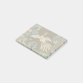 Antieke Chinese witte vogel zijde borduurwerk afdr Post-it® Notes (Schuin)