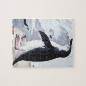Antieke Chinstrap Pinguïn, Vogels uit Antarctica Legpuzzel (Horizontaal)