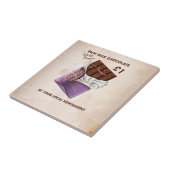 Antieke chocoladereclame uit de naoorlogse periode tegeltje (Zijkant)