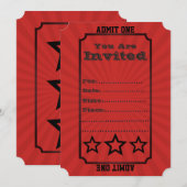 Antieke Circus Briefpapier Uitnodiging Toegang Eén (Voorkant / Achterkant)