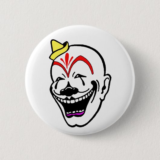 Antieke Circus Clown Ronde Button 5,7 Cm (Voorkant)