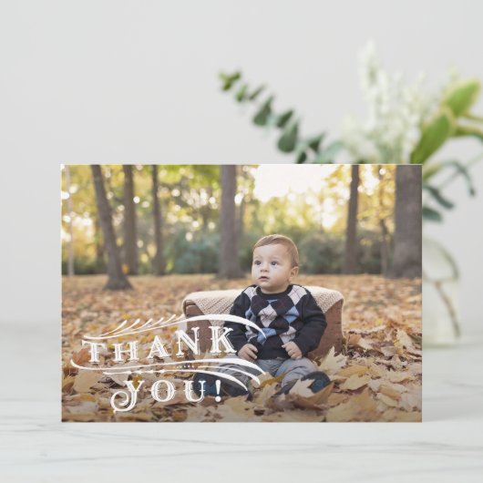 Antieke Circus Foto Bedankkaart (Staand voorkant)