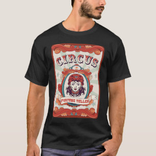 Antieke Circus Personeelsbadge Circus Waarzeggerij T-shirt