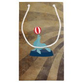 Antieke circus thema verjaardagsfeestje klein cadeauzakje (Achterkant)