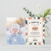 Antieke circusfoto bedankkaart (Staand voorkant)