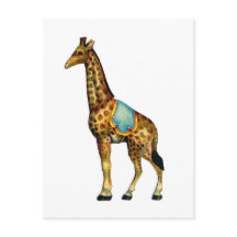 Antieke circusoptredende giraffe