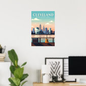 Antieke Cleveland Ohio Poster (Thuiskantoor)