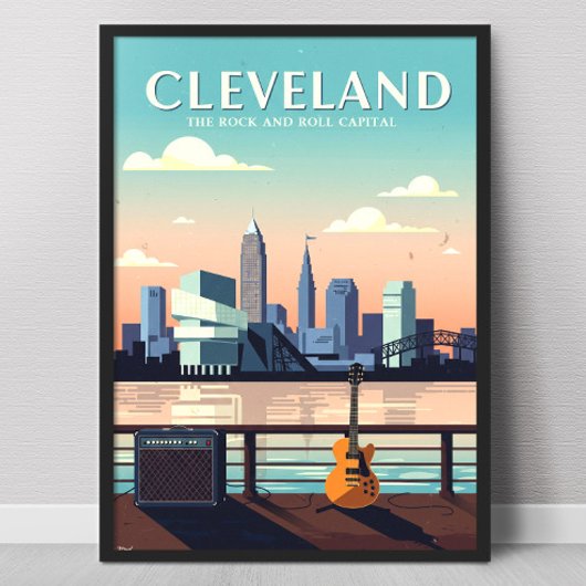 Antieke Cleveland Ohio Poster