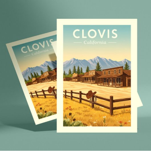Antieke Clovis Californië Briefkaart