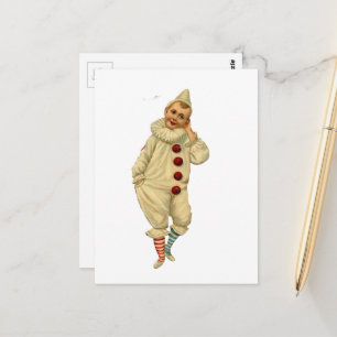 Antieke Clown Briefkaart