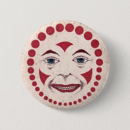 Antieke Clown Schijf Ronde Button 5,7 Cm (Voorkant)