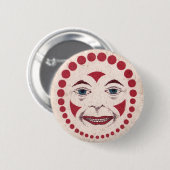 Antieke Clown Schijf Ronde Button 5,7 Cm (Voorkant /achterkant)