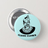 Antieke Clown Speld Ronde Button 5,7 Cm (Voorkant /achterkant)