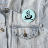 Antieke Clown Speld Ronde Button 5,7 Cm (In situ)