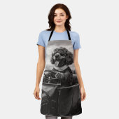 Antieke Cockapoo kookschort - Retro keukencadeau Schort (Gedragen)