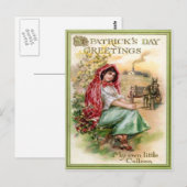 Antieke Colleen St. Patrick's Dag Kaart (Voorkant / Achterkant)
