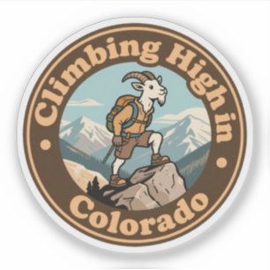 Antieke Colorado Klimmende Berggeit Sticker