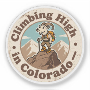 Antieke Colorado Klimmende Berggeit Sticker