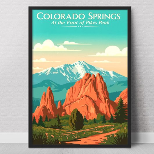 Antieke Colorado Springs Poster