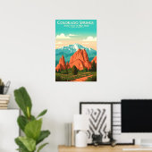 Antieke Colorado Springs Poster (Thuiskantoor)
